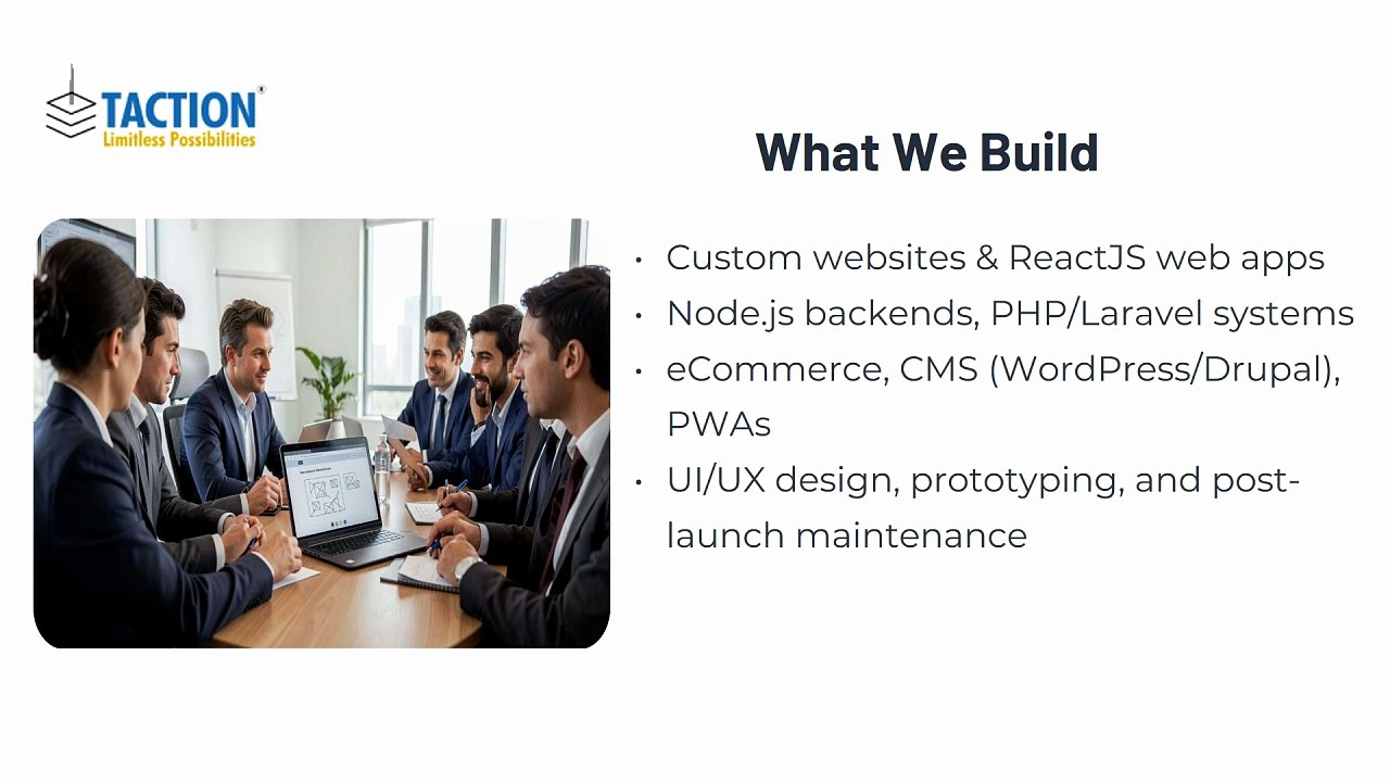 Web Application Development Services for Scalable Digital Growth - Taction Software