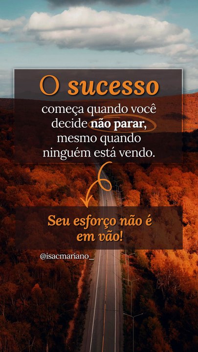 O SUCESSO #reflexão
