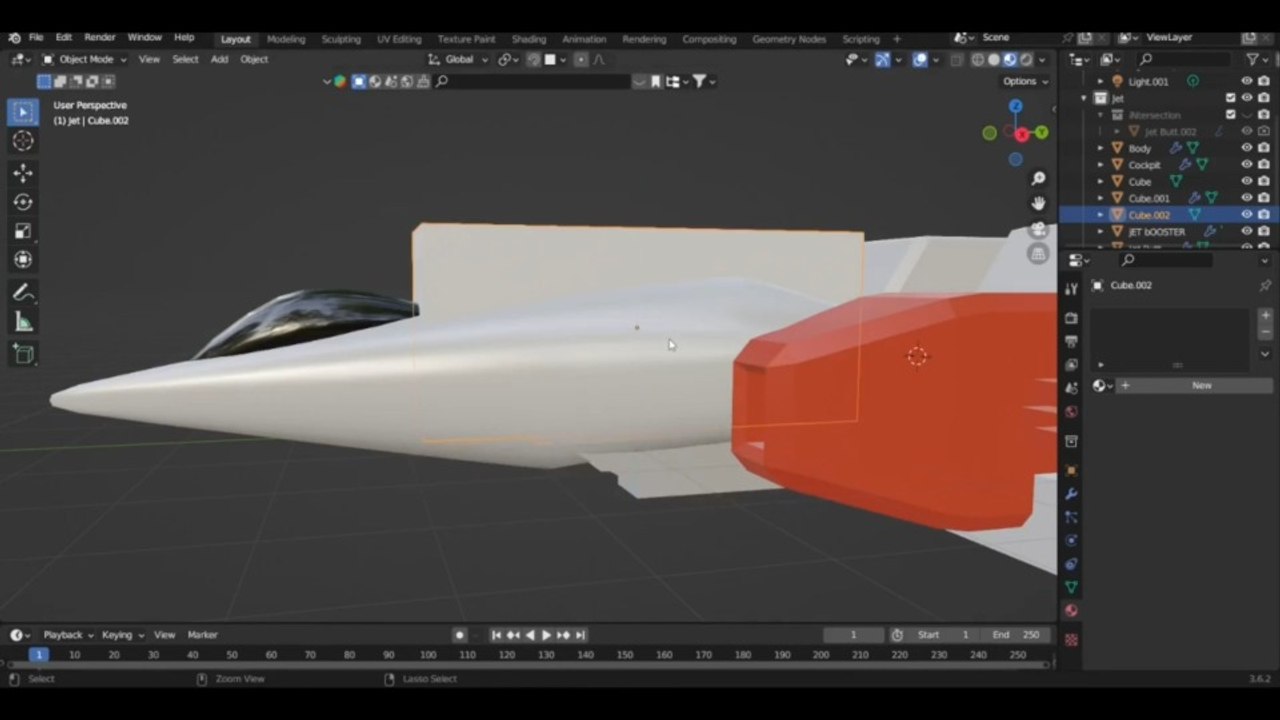 Trazorwolf Vlog - Jet Black and White Ship (Timelapsed 3D Modeling Build)