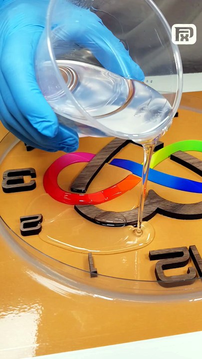 Wood, Resin and Infinity Combined Into One Design