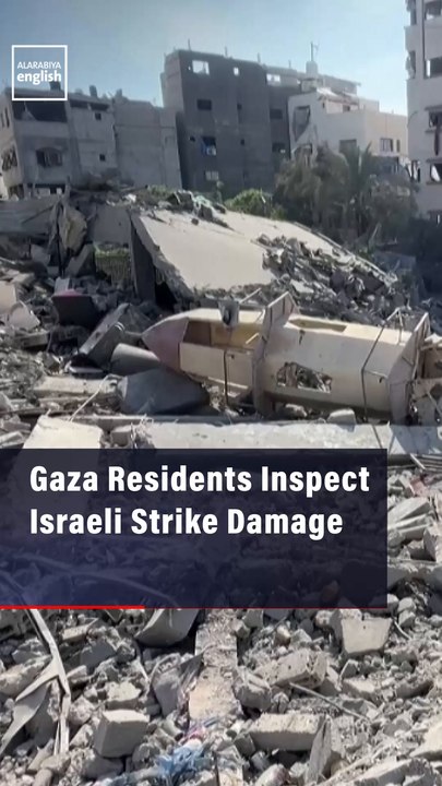 Gaza Residents Inspect Israeli Strike Damage