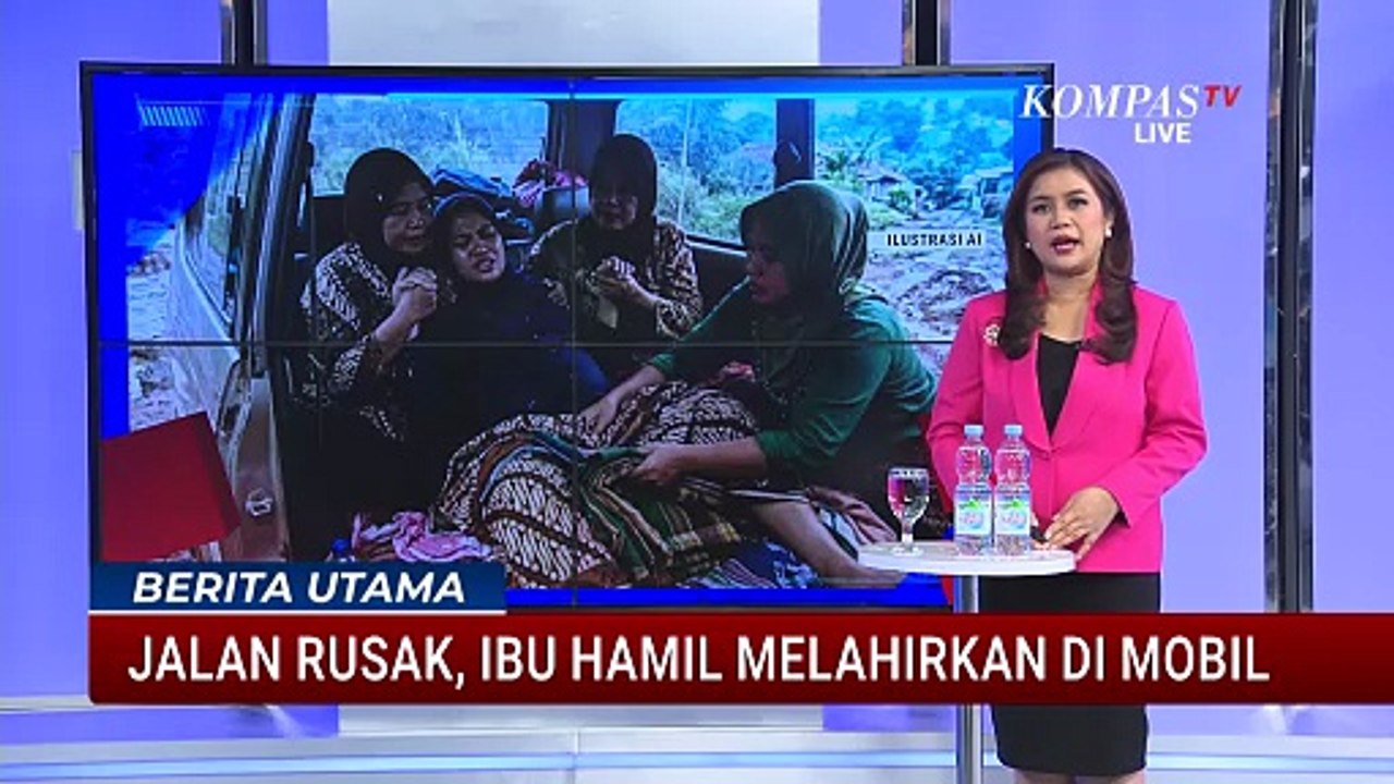 Jalan Rusak Hambat Perjalanan ke Puskesmas, Ibu Hamil di Lampung Terpaksa Melahirkan di Mobil | BU