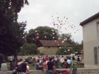 Lâcher de ballons le 24 juillet 2008
