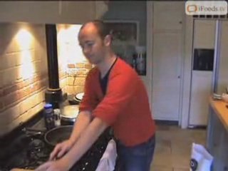 Squid with wilted rocket, garlic and chili