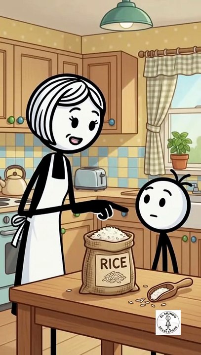 😂 Cuando mamá dice "lava el arroz"... ¡pero no especifica cómo! 🍚
