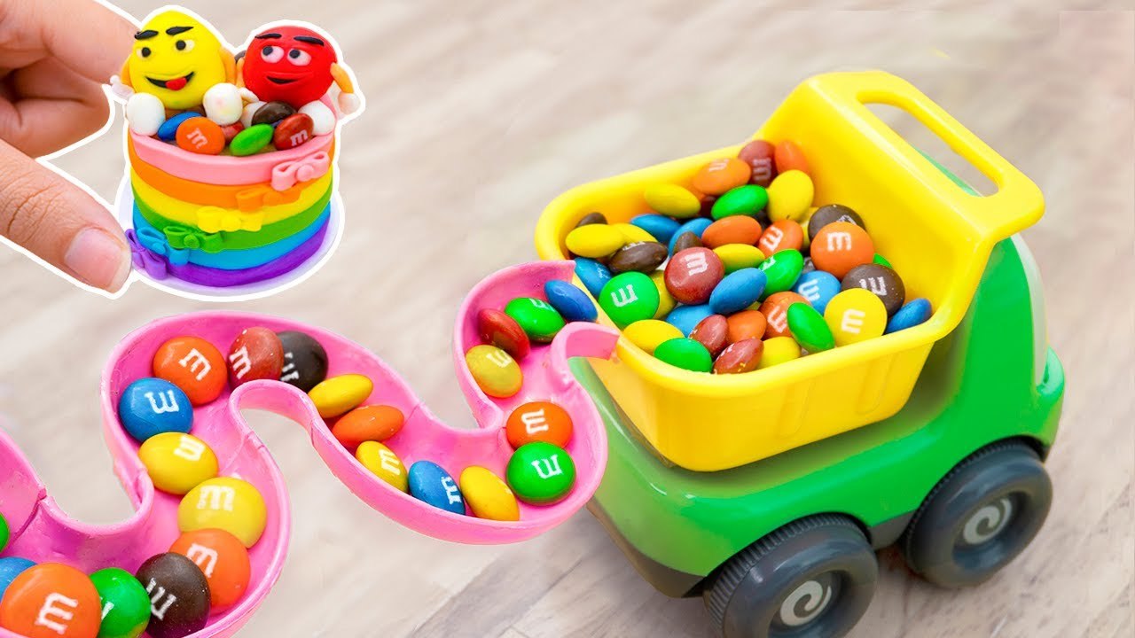 Satisfying Miniature Marble Run Race - Best Rainbow M&M Fondant Cake Decorating Idea in Mini Kitchen