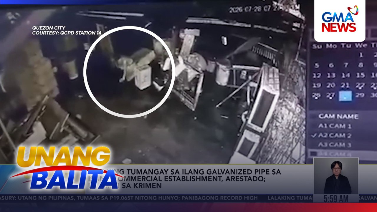 Lalaking tumangay sa ilang galvanized pipe sa i...