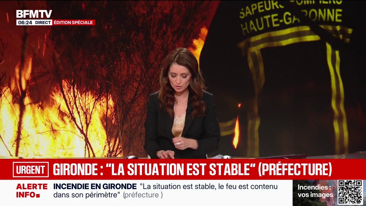 Incendie en Gironde: "Le feu est contenu dans s...