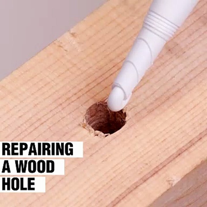 Repairing a wood hole 💯