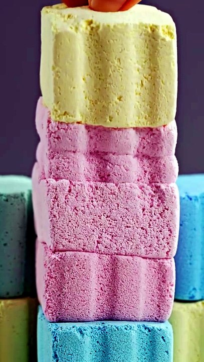 Marshmallow Cubes Stacking & Collapsing ASMR | Soft Satisfying Motion | Original Sound