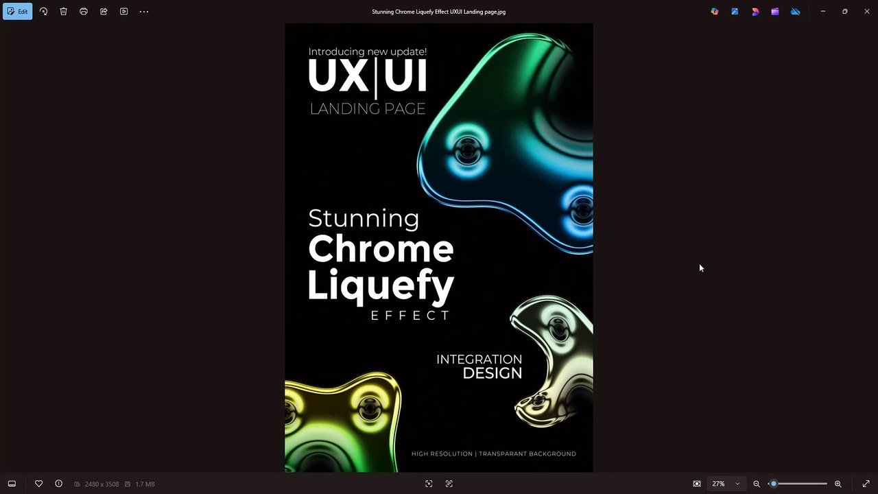 Photoshop Tutorial How to create stunning chrome liquefy effect poster
