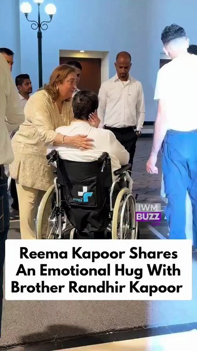 Reema Kapoor shares an emotional hug with brother Randhir Kapoor at prayer meet of Koshu Jain
