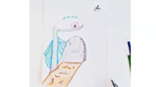 Pure Relaxation: Drawing a grieving dragonplant  with Colored Pencils