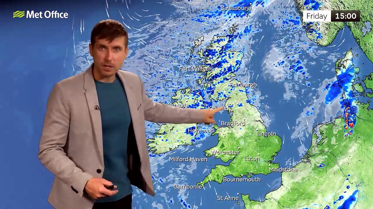 Met Office Friday Afternoon Weather Forecast 31/07/2026