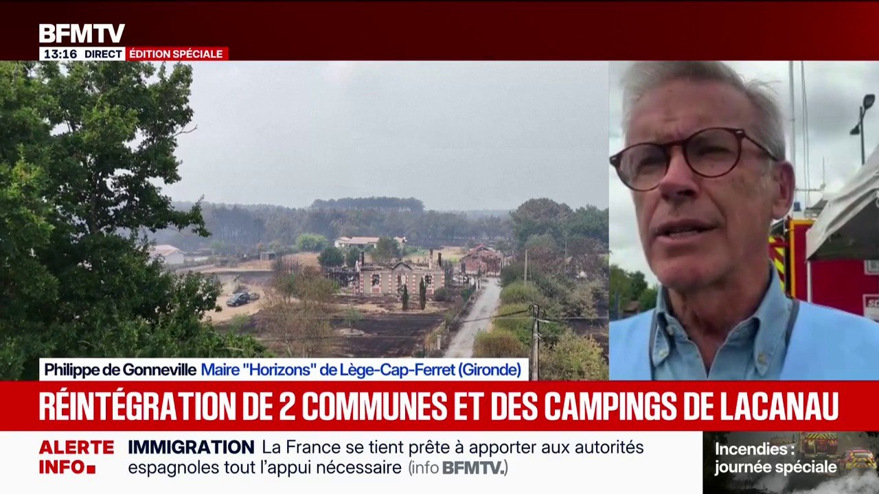 Incendie en Gironde: le maire de Lège-Cap-Ferret appelle ses administrés, toujours évacués, à "la patience"