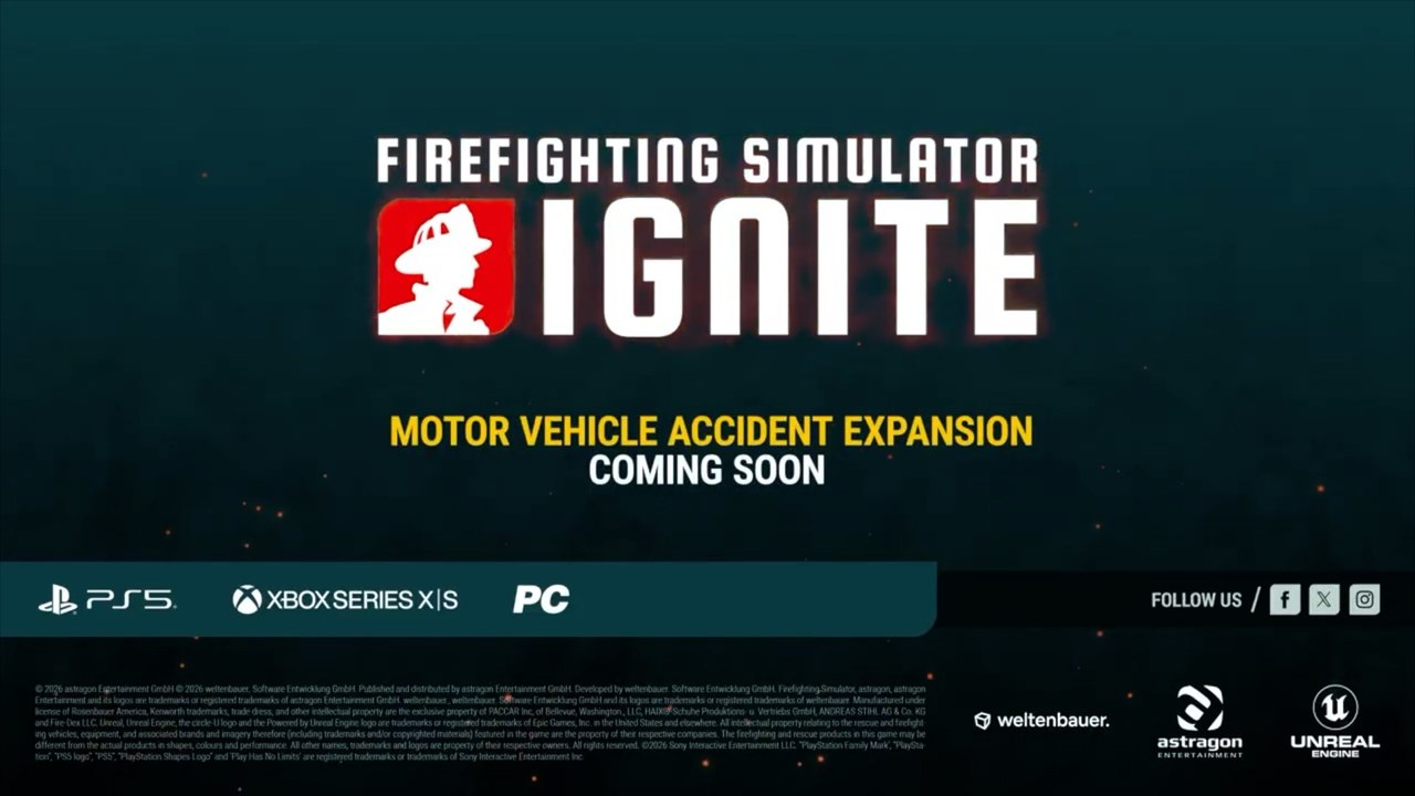Firefighting Simulator Ignite Official Motor Vehicle Accident Expansion Announcement Trailer