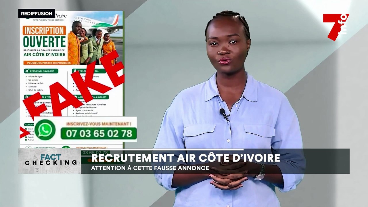 Le Fact-checking | recrutement Air Côte d'Ivoire : attention à cette fausse annonce