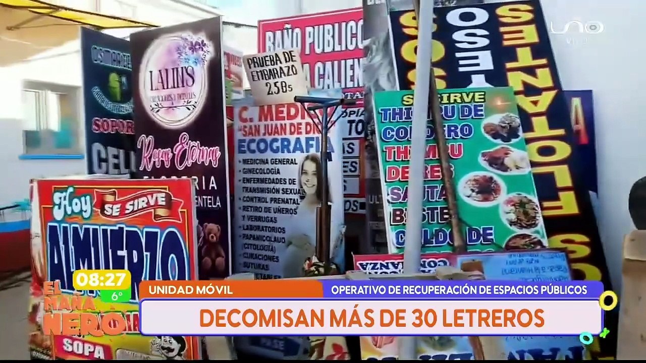 decomisan más de 30 letreros