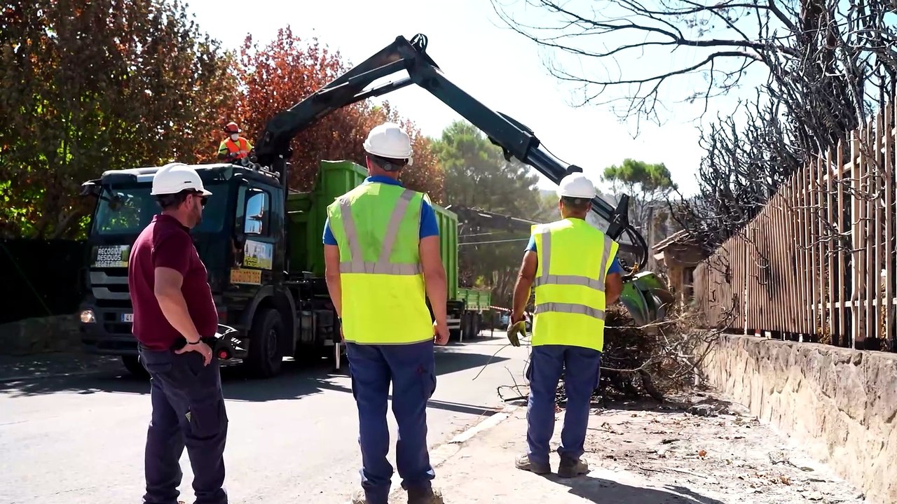 La Comunidad de Madrid comienza los trabajos de limpieza y de análisis de daños en los municipios afectados por los incendios de la Sierra Oeste