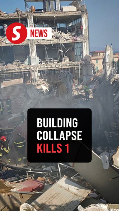 One dead, five missing after building collapse in Italy's Messina