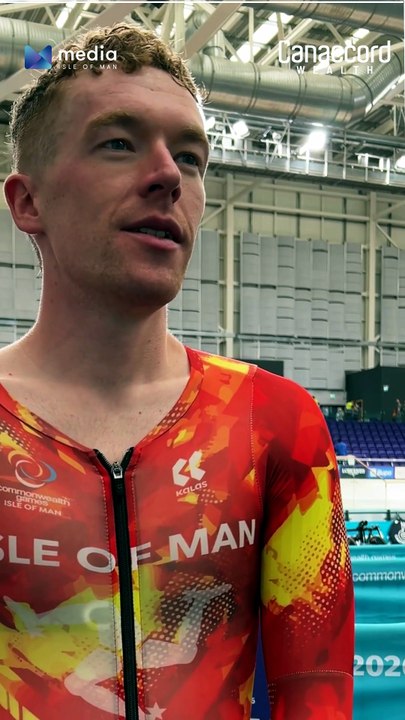 Matthew Bostock after qualifying for the Commonwealth Games men's 4,000m individual pursuit bronze final