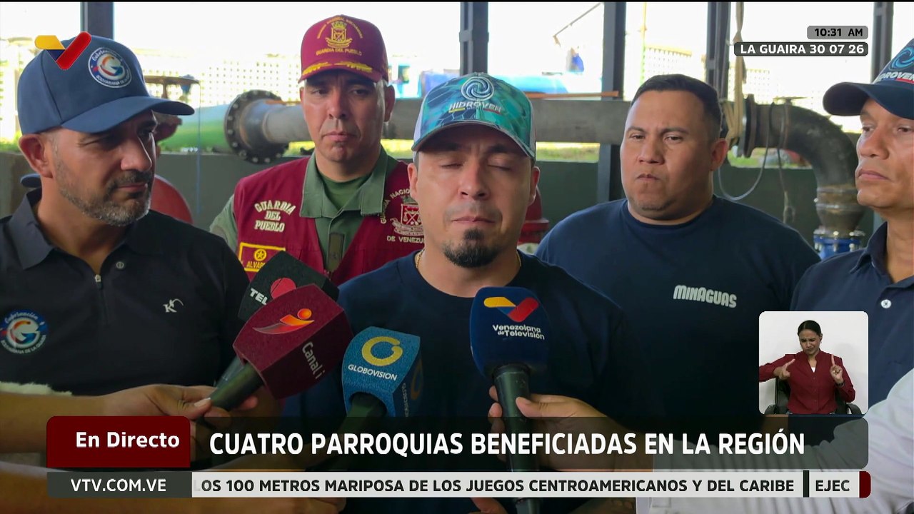 Continúan los trabajos de optimización del servicio de agua potable en La Guaira