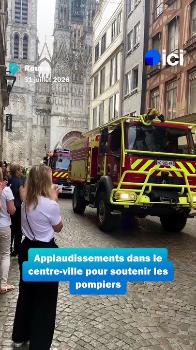 "J'ai des frissons" : à Rouen, une grande mobilisation des commerçants pour les pompiers mobilisés en Gironde