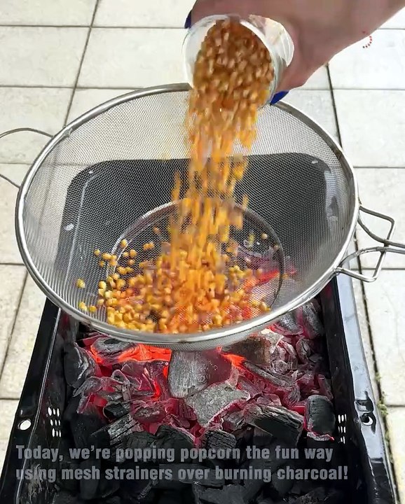Popcorn over fire hits different 🍿🔥