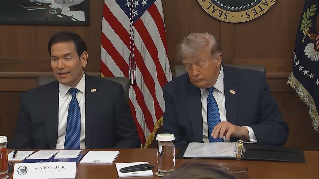 RUBIO’s golf cart joke has TRUMP and the entire Cabinet laughing out loud