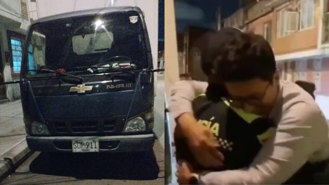 Policía recuperó camión que había sido hurtado lleno de la mercancía de dos emprendedores en Bogotá