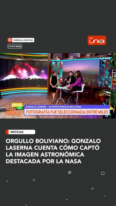 Orgullo boliviano: Gonzalo Laserna cuenta cómo captó la imagen astronómica destacada por la NASA