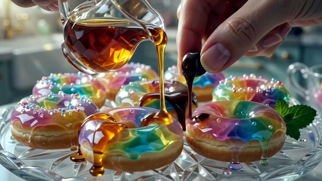 Rainbow Crystal Fruit Tart 🥧💎 | Magical Miniature Crystal Cooking | Satisfying ASMR Fantasy Dessert in 8K