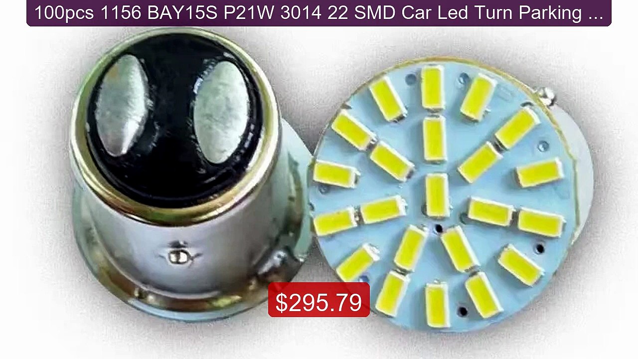 100pcs 1156 BAY15S P21W 3014 22 SMD Car Led Tur...