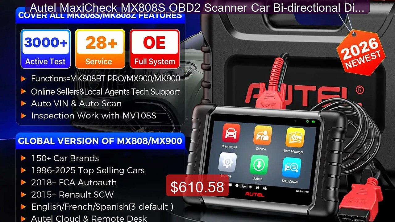 Autel MaxiCheck MX808S OBD2 Scanner Car Bi-directional Diag... -- Top Pick 2026 | Unbeatable Price!