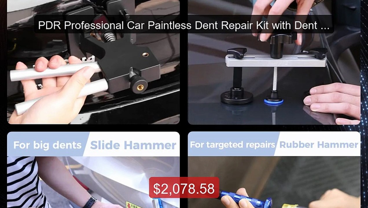 PDR Professional Car Paintless Dent Repair Kit...