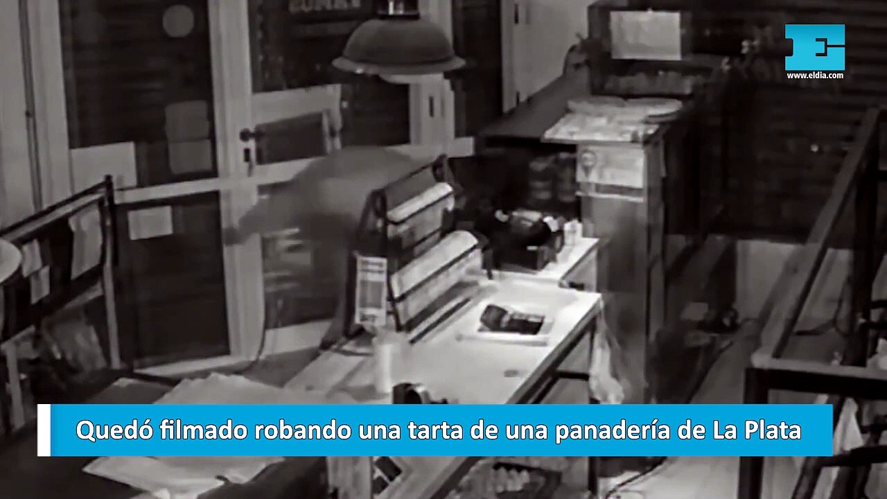 Quedó filmado robando una tarta de una panadería de La Plata