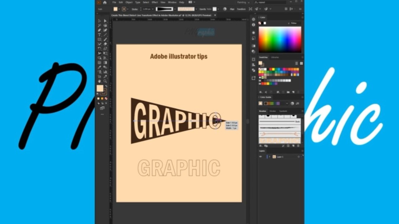 Create Melting Text effect in Adobe illustrator