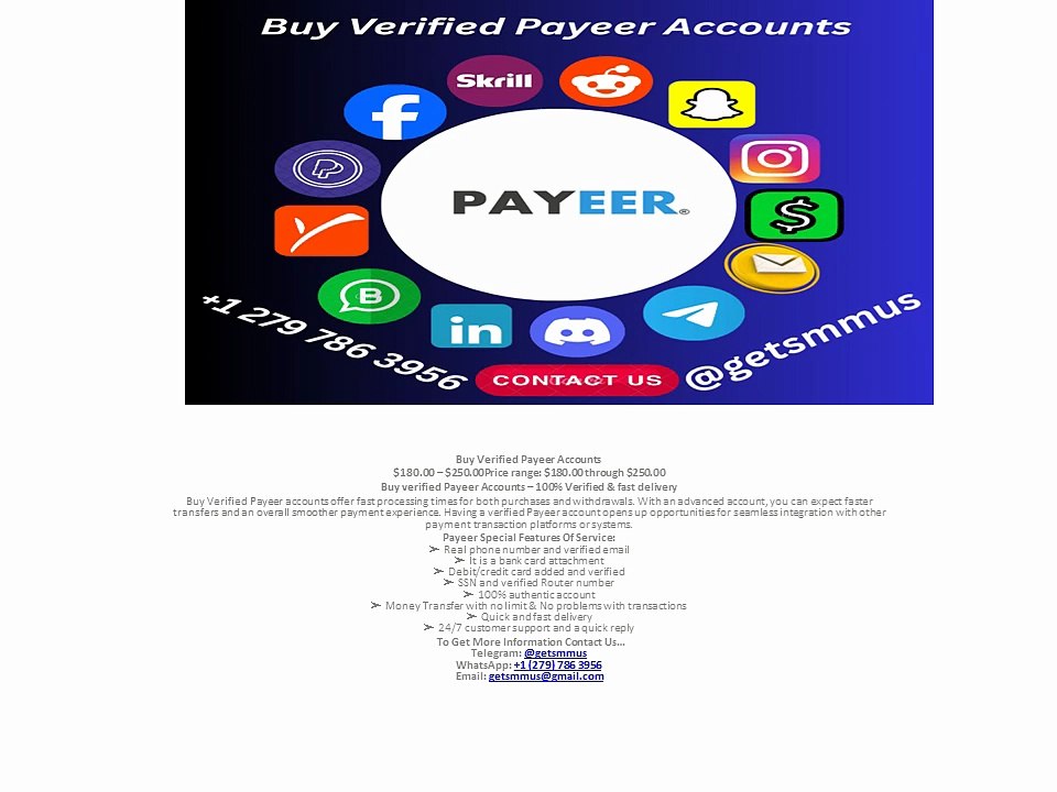 Buy Verified Payeer Accounts