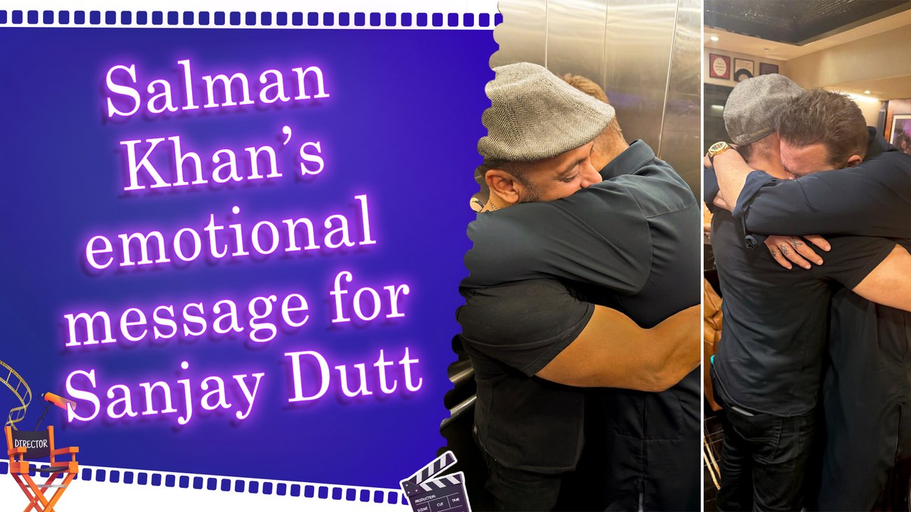 Salman Khan shares emotional reunion pics with Sanjay Dutt, calls him ‘Mera Bada Bhai’