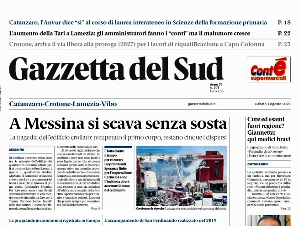 Rassegna calabria 1 agosto