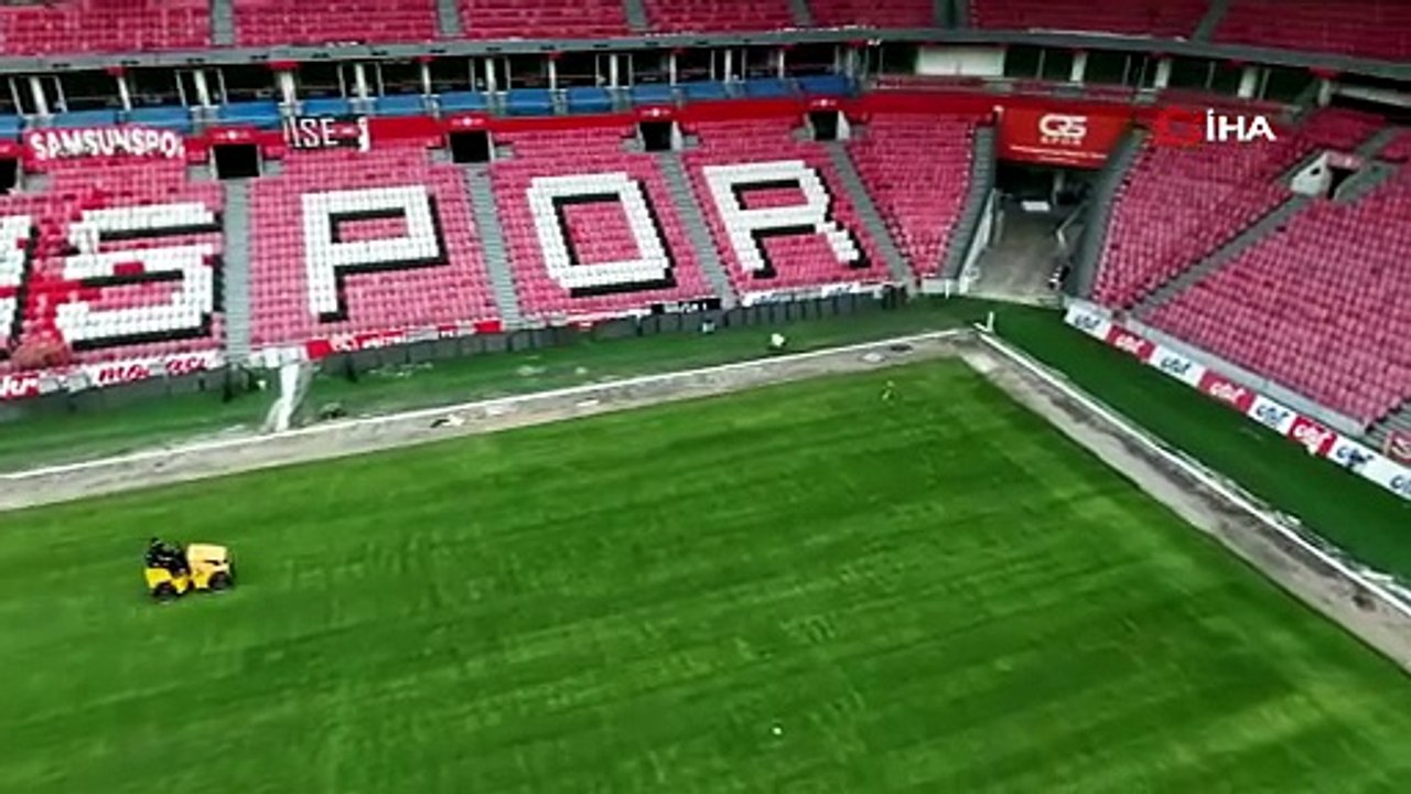 Samsunspor’un stat zemini yeni sezona hazırlanıyor: Hibrit çim uygulamasına başlandı | Ajansspor | IHA