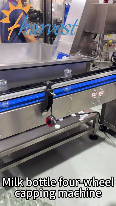 What type of capping machine should be selected for glass bottles used for milk?