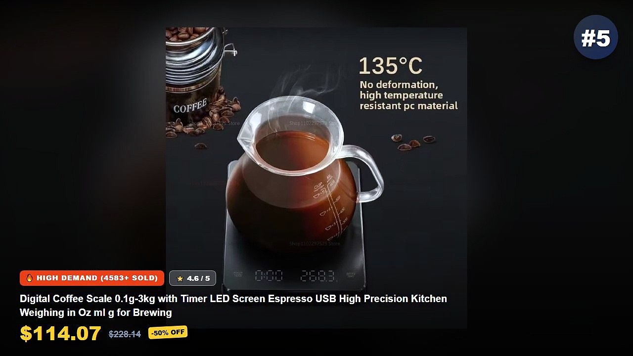 Why Everyone Is Buying Digital Kitchen Scales For Coffee Brewing - Mini Digital Coffee Scale 0.1g Precision, Espresso Br...