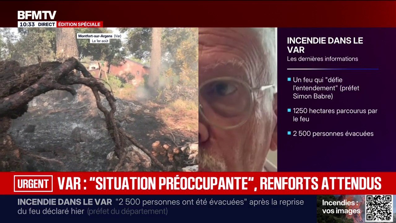 Incendie dans le Var: "Ce feu est loin d'être fixé", assure Jean-Louis Masson, président du Conseil départemental du Var