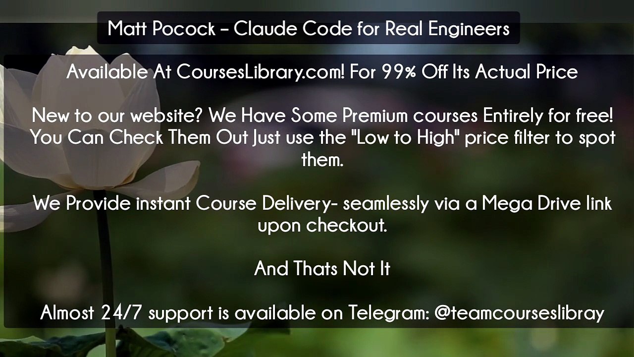 (Courseslibrary.com)Matt Pocock – Claude Code for Real Engineers