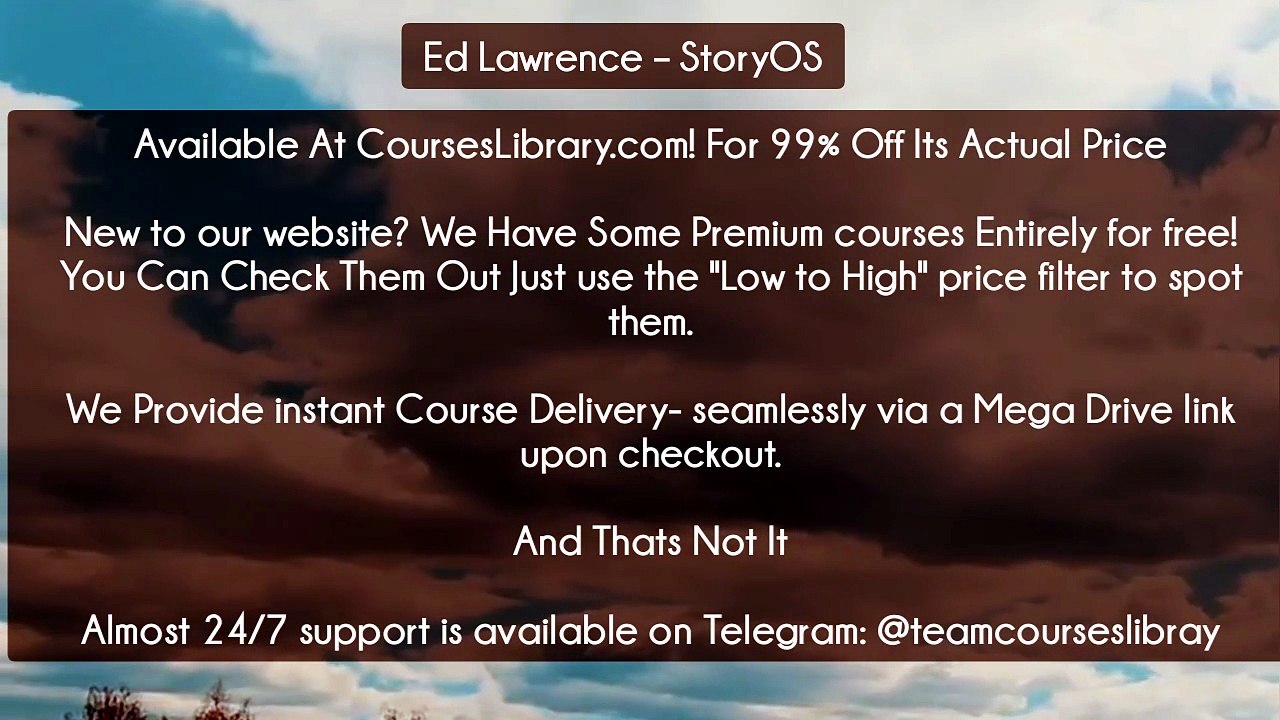(Courseslibrary.com)Ed Lawrence – StoryOS