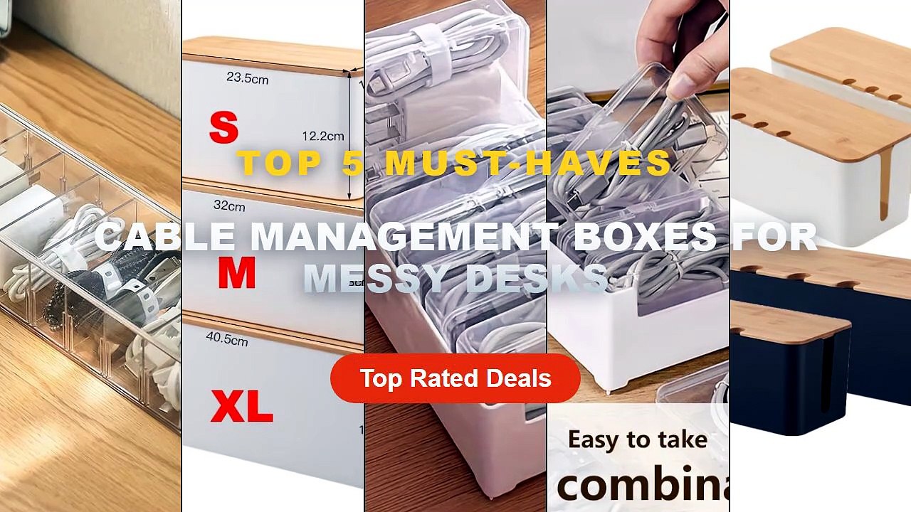 Ultimate Guide to the Best Cable Management Boxes For Messy Desks - 1Set Cable Storage Box Multifunctional Desk Organize...