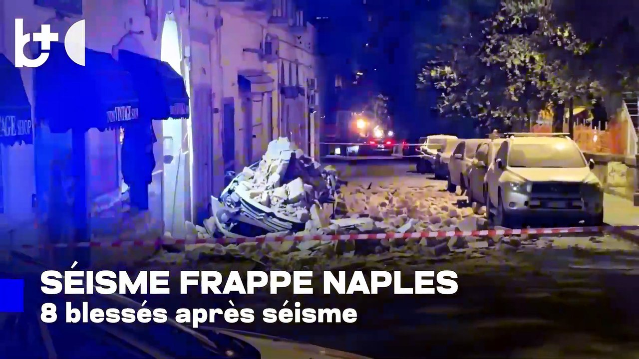 Tremblement dévastateur en Italie / Voitures écrasées sous les décombres, 8 blessés à Naples