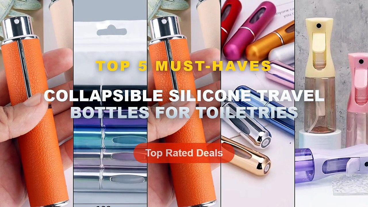 Top 5 Best Collapsible Silicone Travel Bottles For Toiletries (Must Have!) - 4Pcs/Set Refillable Bottle 60ml Soft Lotion...