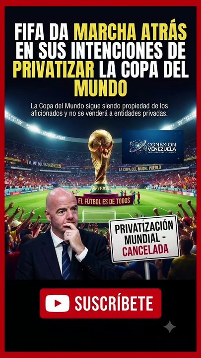 Ganó el fútbol ⚽️ Infantino se retracta.